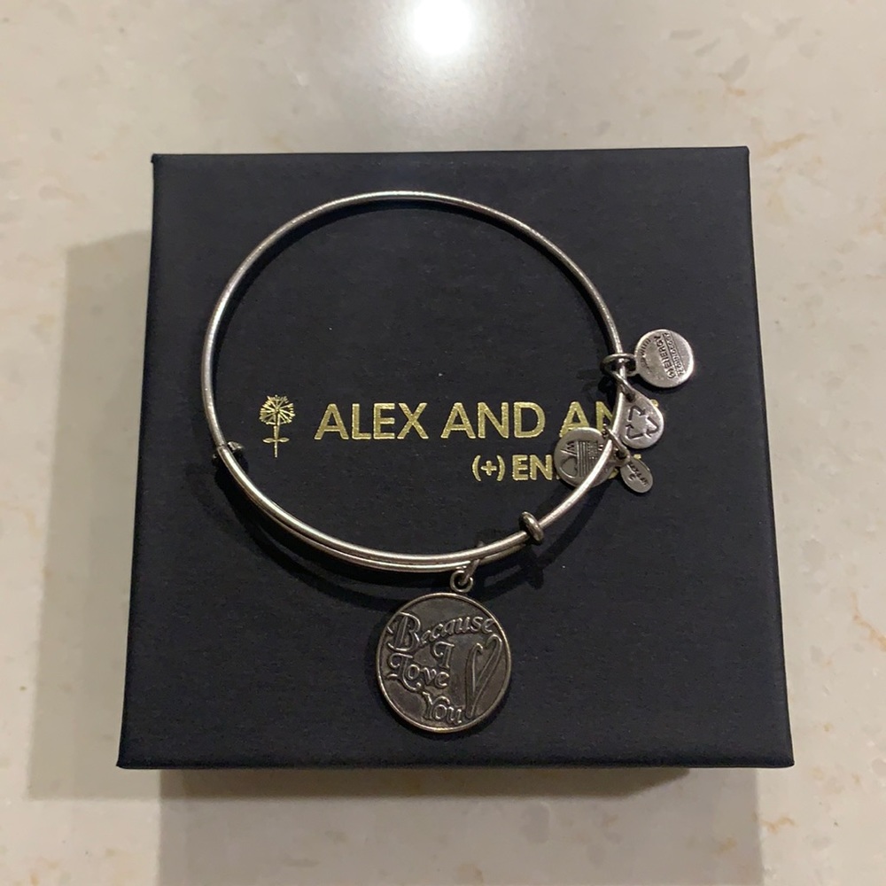 Because I Love You Silver Alex & Ani Bracelet